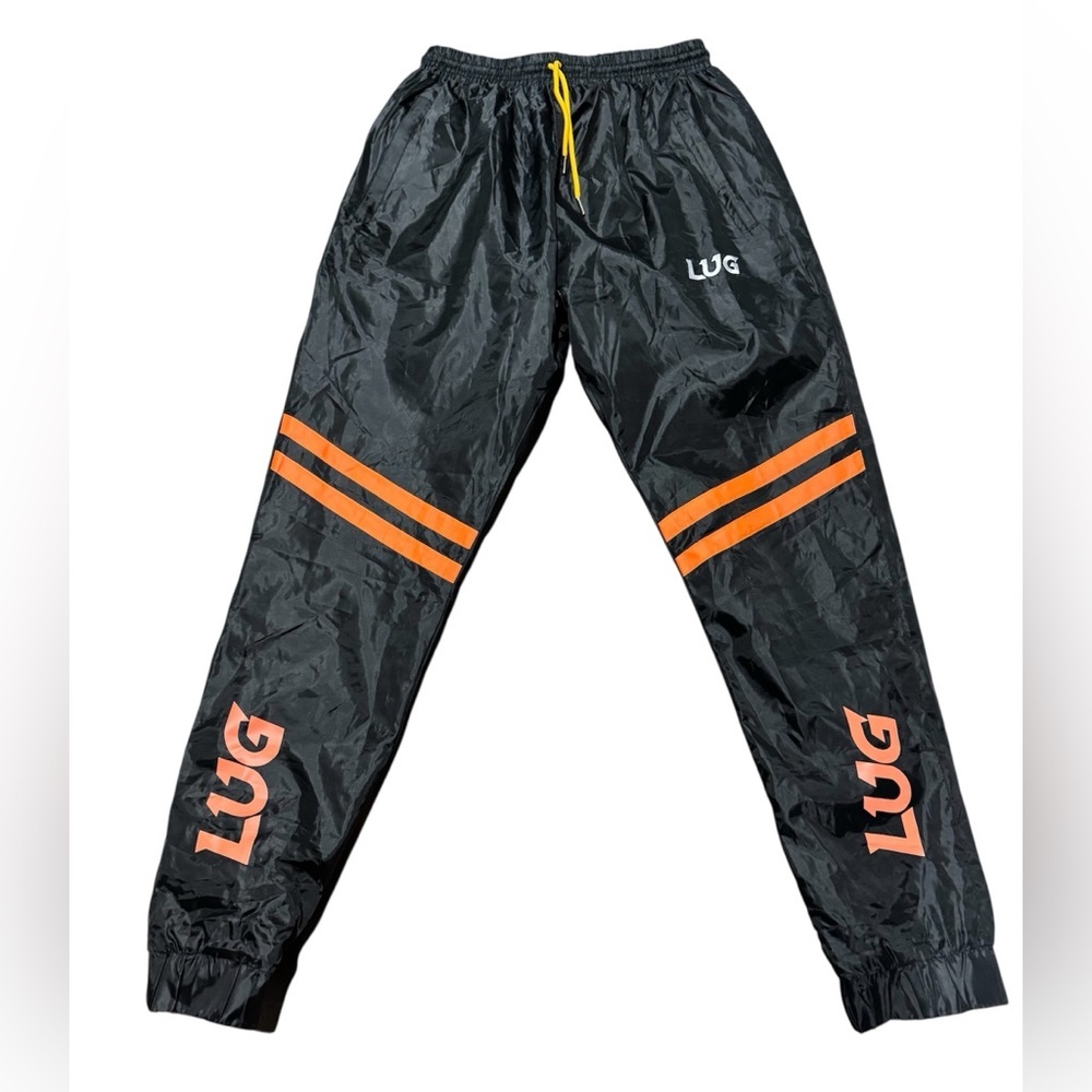 LUG SHOP THE SPEEDSUIT WIND PANTS BLACK ORANGE Men’s Size XL